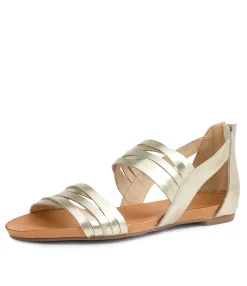 New Midas Shoes Jewel Pale Gold Leather