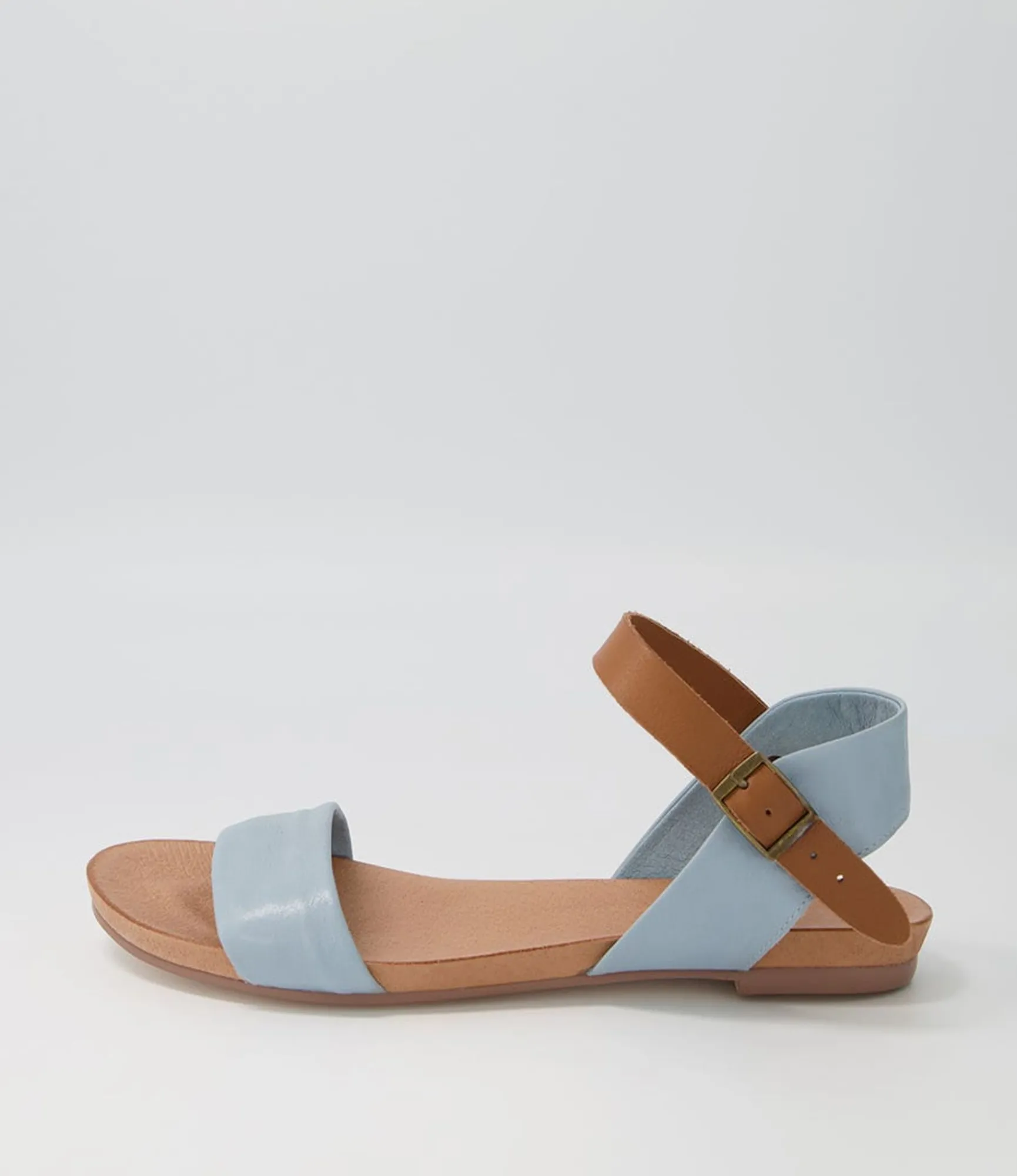 New Midas Shoes Jimbara Denim Tan Leather Sandals