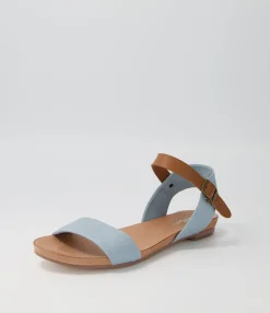 New Midas Shoes Jimbara Denim Tan Leather Sandals