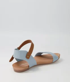 New Midas Shoes Jimbara Denim Tan Leather Sandals
