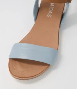 New Midas Shoes Jimbara Denim Tan Leather Sandals