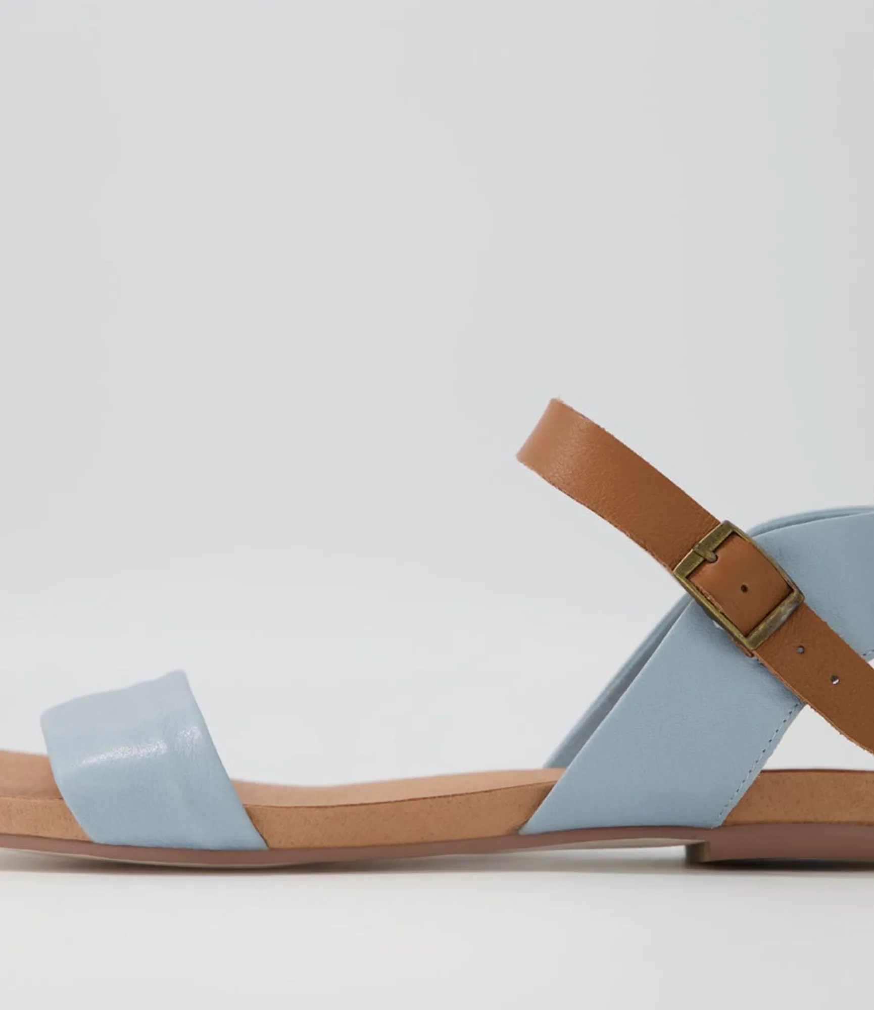 New Midas Shoes Jimbara Denim Tan Leather Sandals