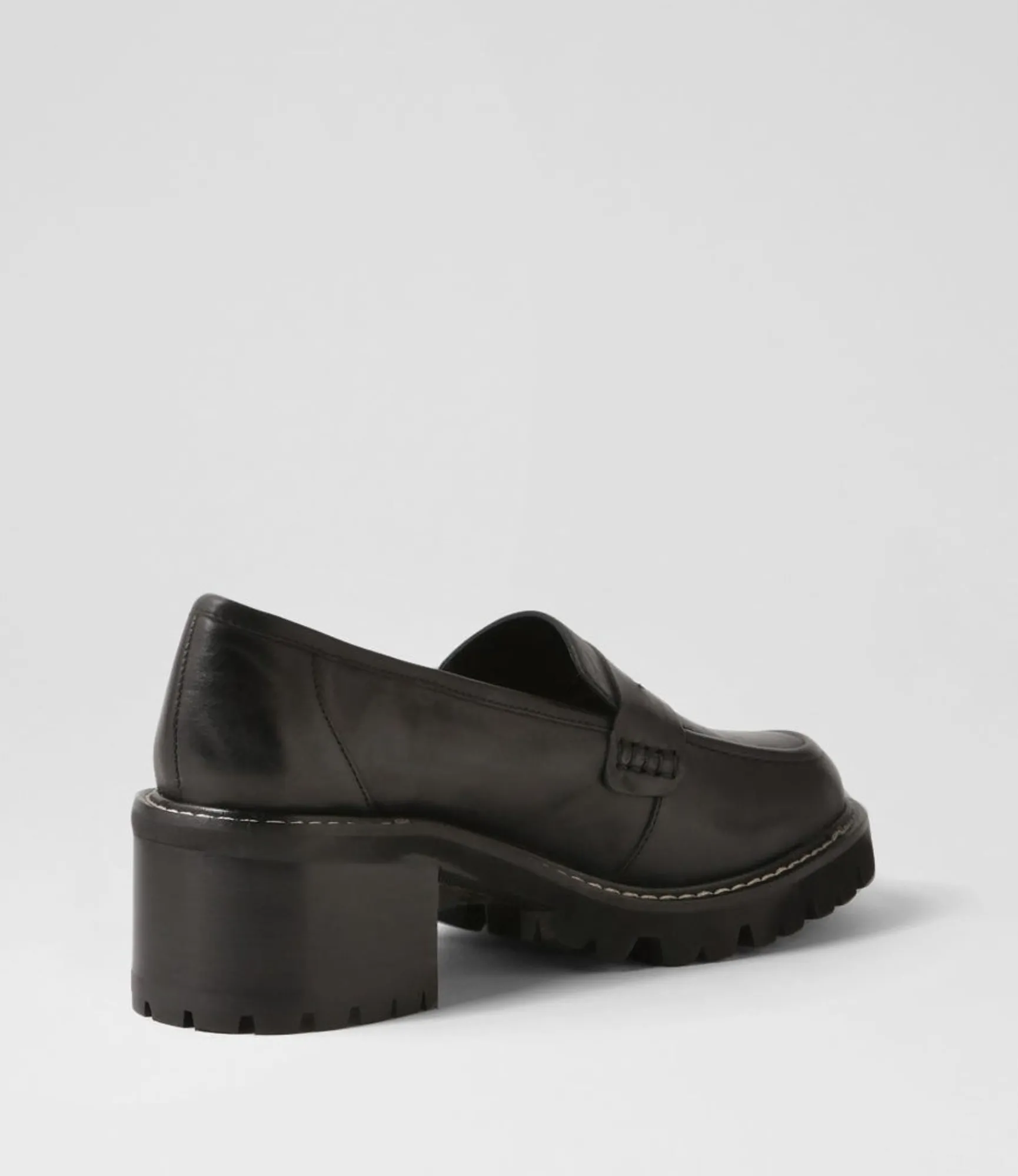 Hot Midas Shoes Jinner Black Leather Heels