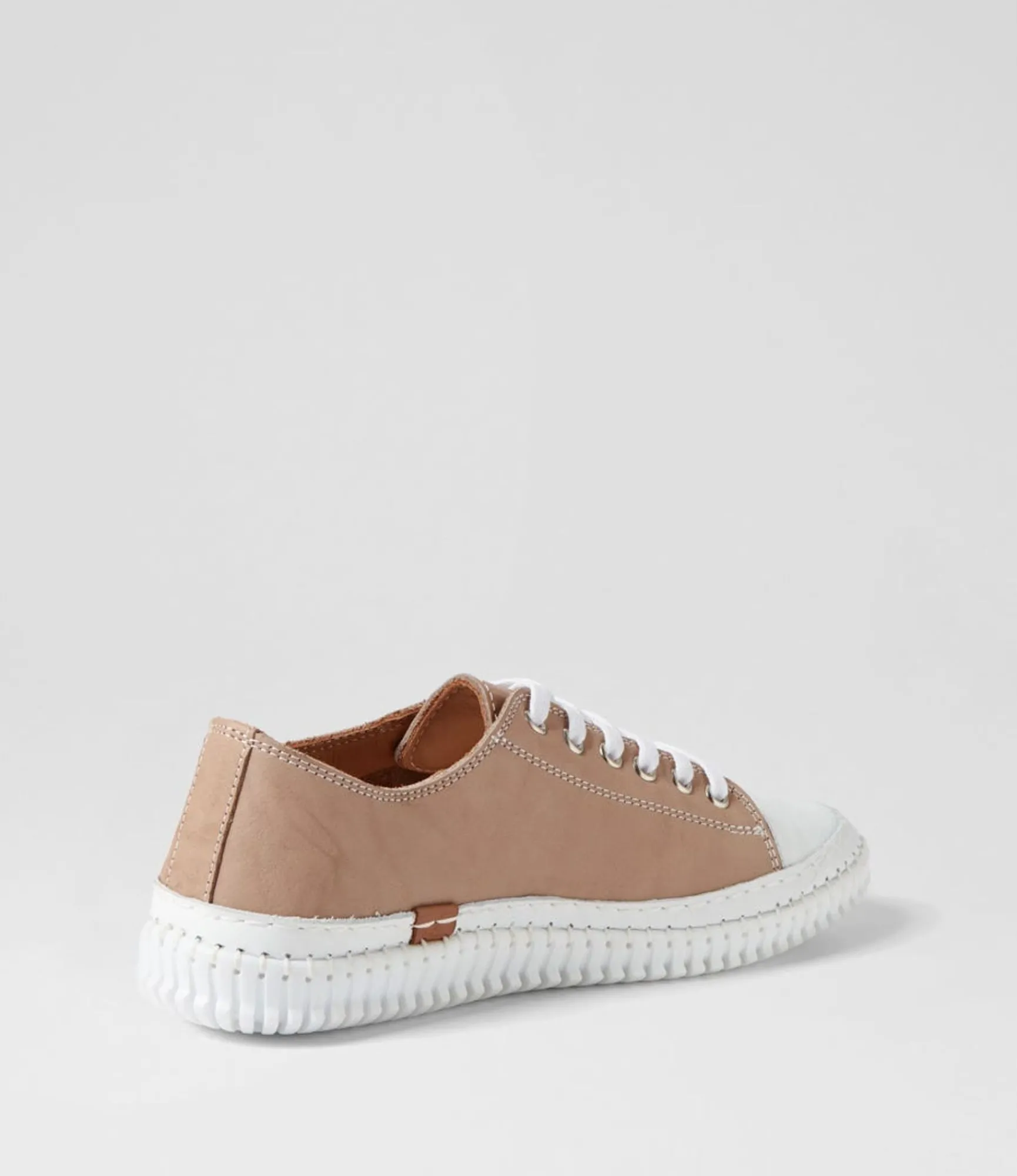 Cheap Midas Shoes Jittery Taupe Leather Sneakers