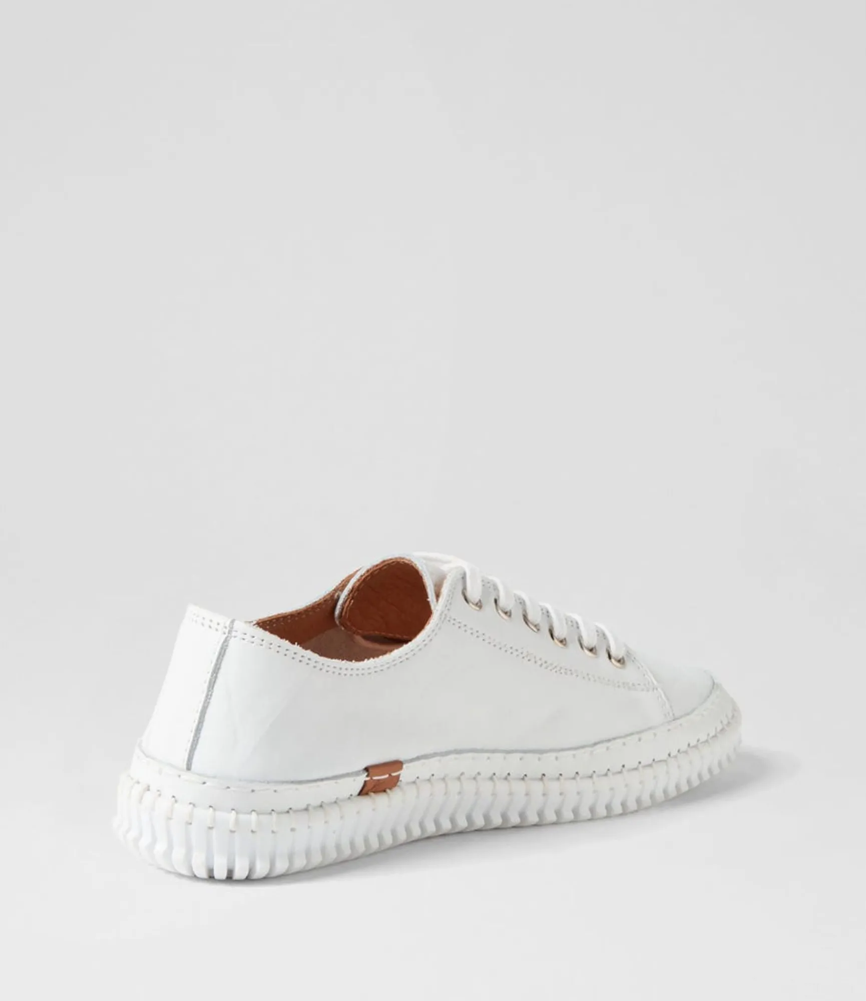 Hot Midas Shoes Jittery White Leather Sneakers