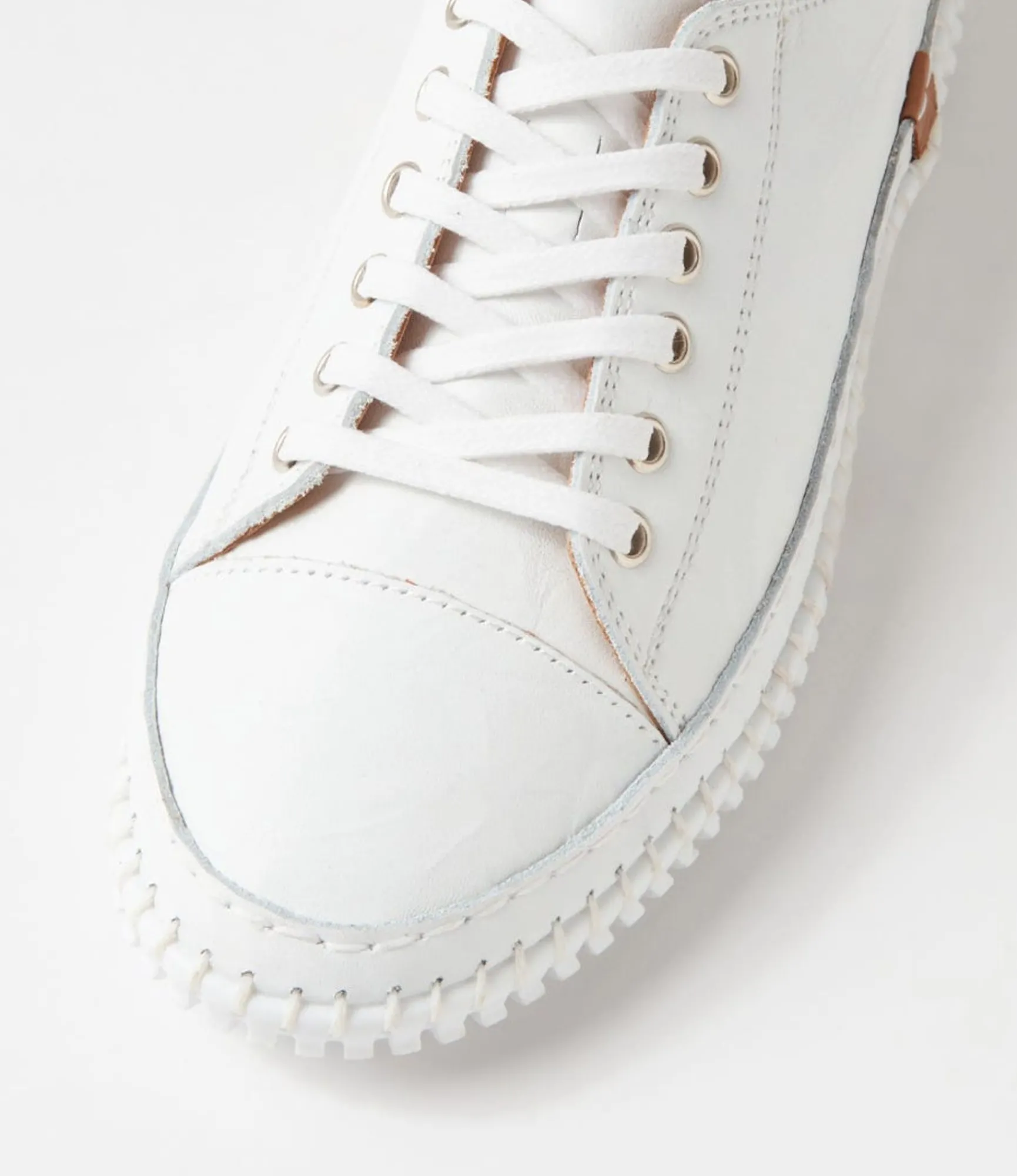 Hot Midas Shoes Jittery White Leather Sneakers