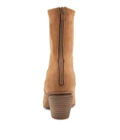 Cheap Midas Shoes Jollie Camel Microsuede Ankle Boots