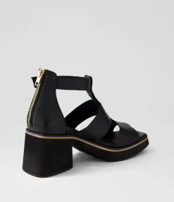 Shop Midas Shoes Jonson Black Leather Sandals