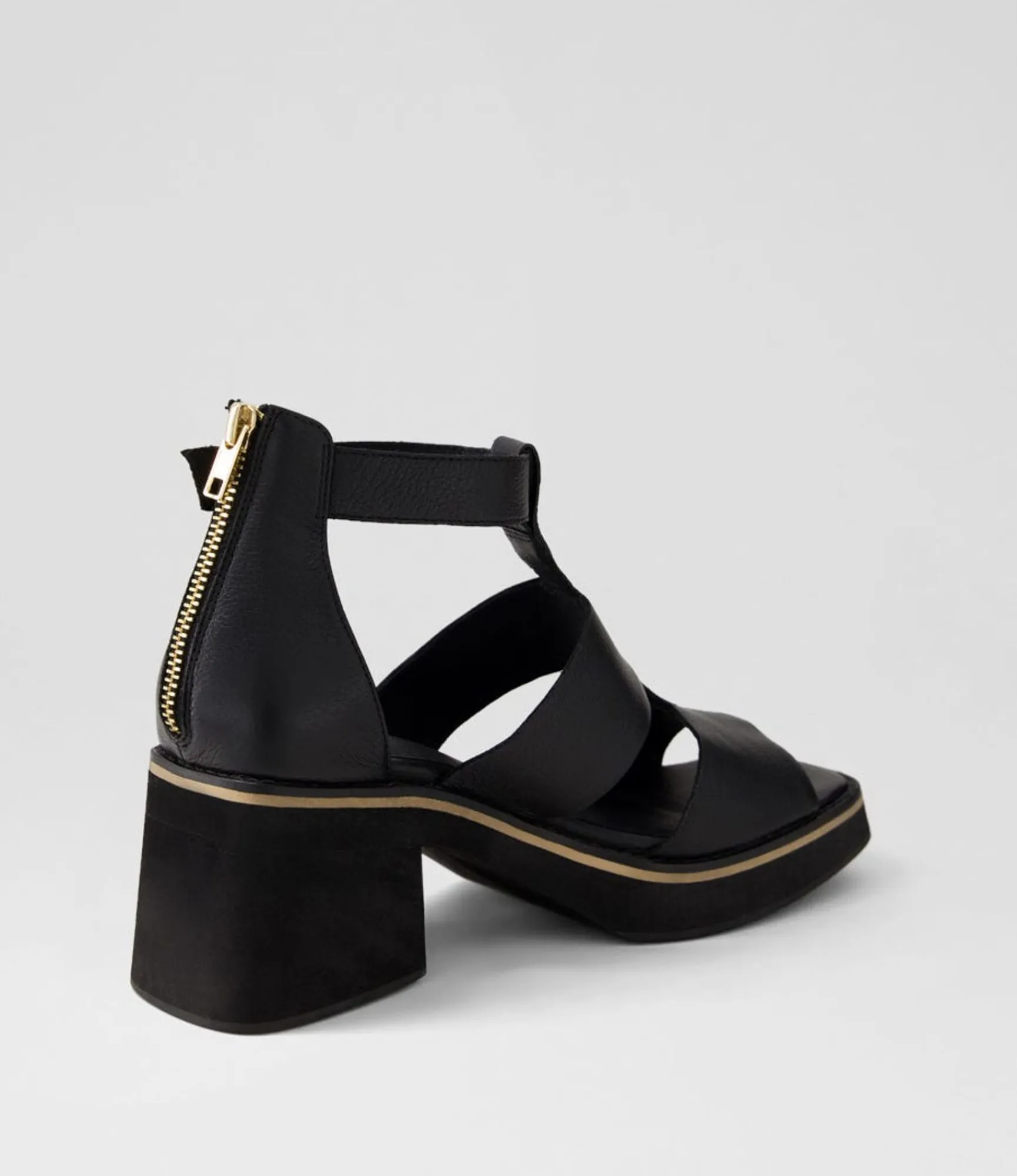 Shop Midas Shoes Jonson Black Leather Sandals