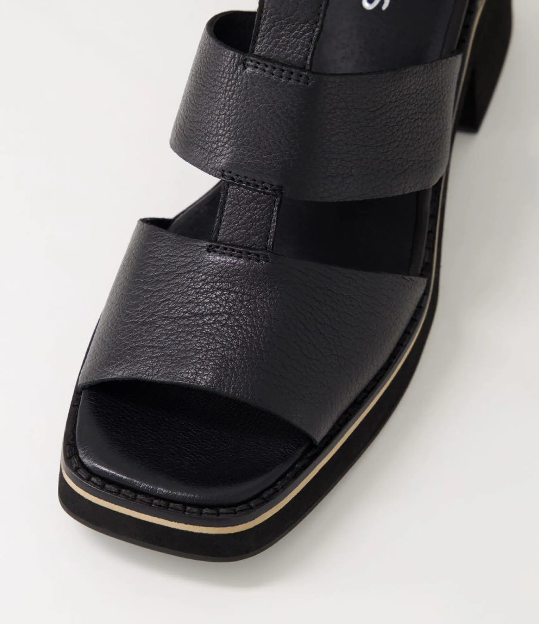 Shop Midas Shoes Jonson Black Leather Sandals