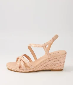 Cheap Midas Shoes Jordie Blush Woven Espadrilles