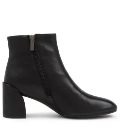Discount Midas Shoes Kamille Black Leather Ankle Boots