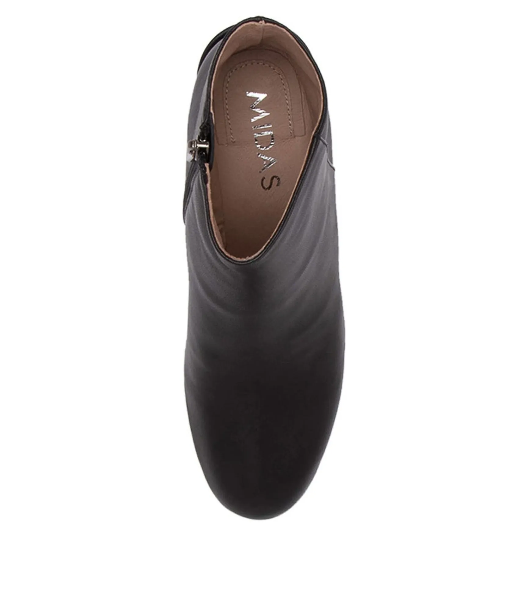 Discount Midas Shoes Kamille Black Leather Ankle Boots