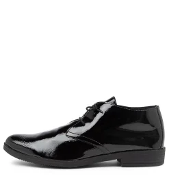 Cheap Midas Shoes Karah Black Patent Leather Lace Ups Bs