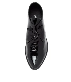Cheap Midas Shoes Karah Black Patent Leather Lace Ups Bs