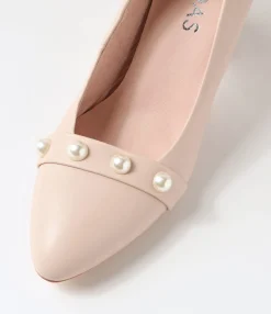 Flash Sale Midas Shoes Keauty Nude Leather Pump Heels