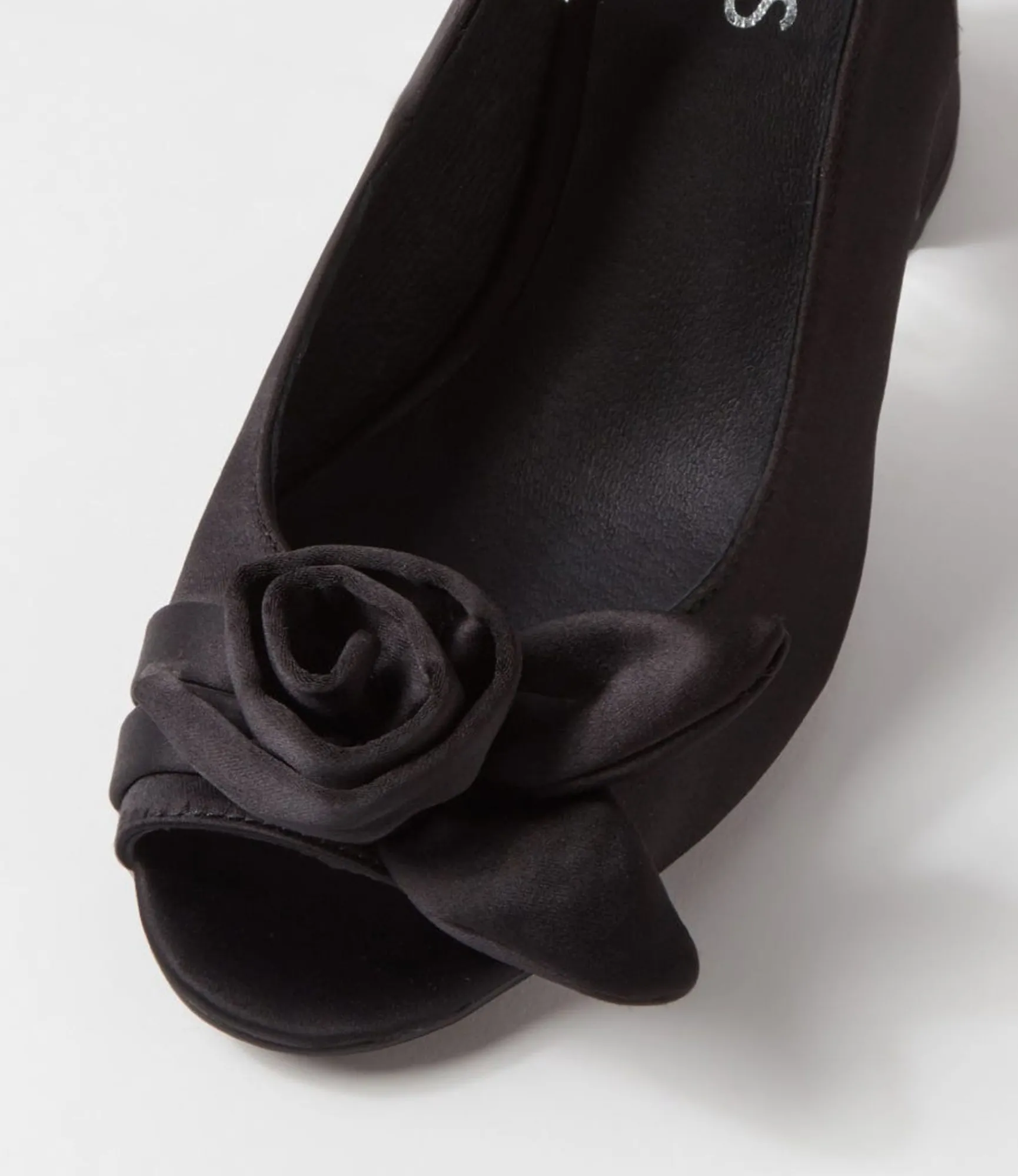 Cheap Midas Shoes Keke Black Satin Sandals