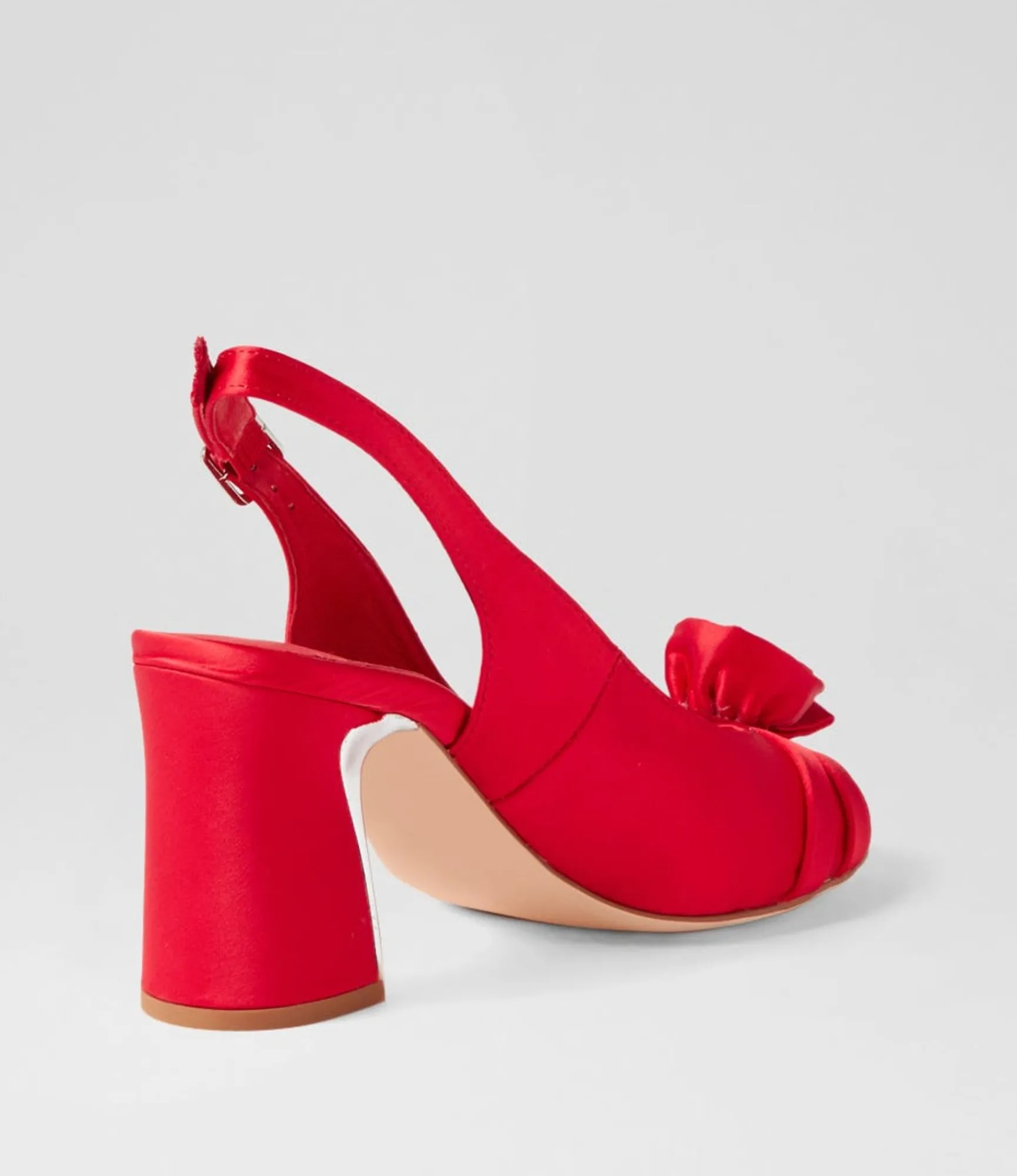 Online Midas Shoes Keke Red Satin Sandals