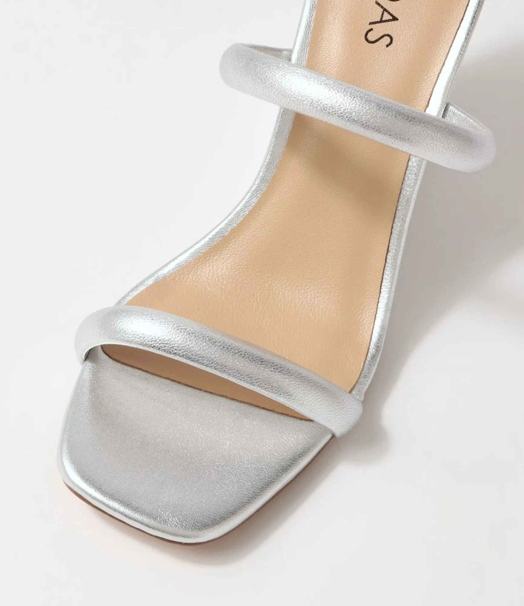 Flash Sale Midas Shoes Kimi Silver Leather Slides