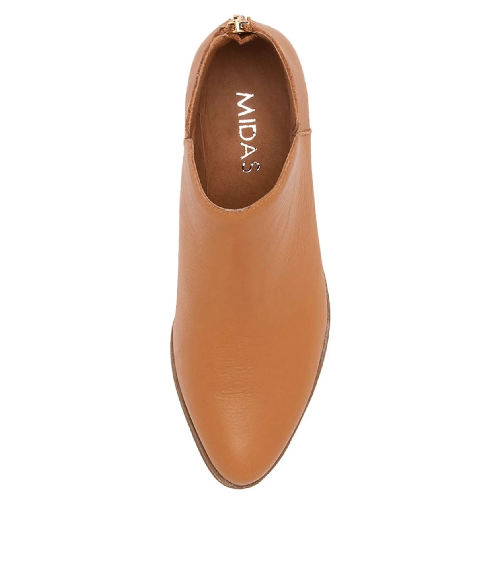 Sale Midas Shoes Kippy Dark Tan Leather Ankle Boots