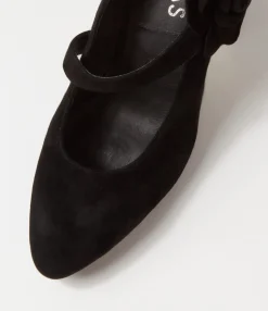 Shop Midas Shoes Kramer Black Suede Mary Jane Heels