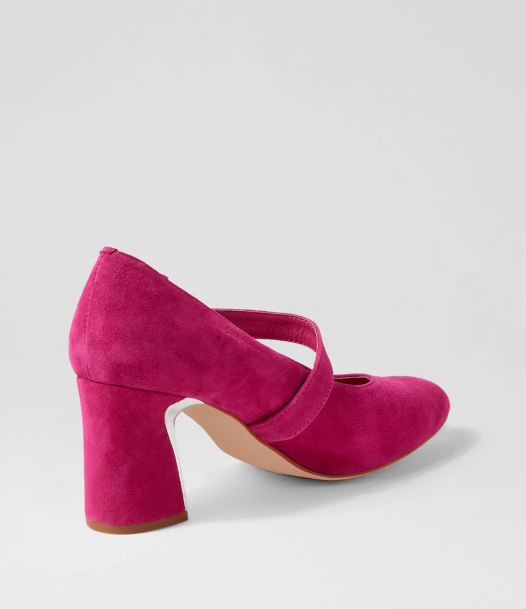 Store Midas Shoes Kramer Fuchsia Suede Mary Jane Heels