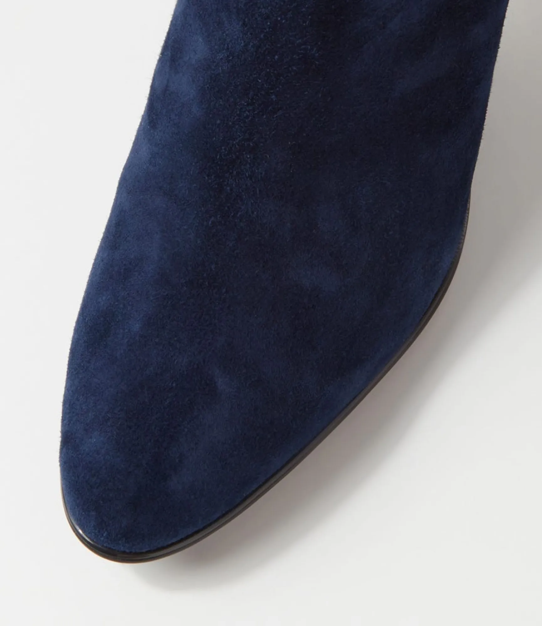 Clearance Midas Shoes Krysha Navy Suede Patent Ankle Boots