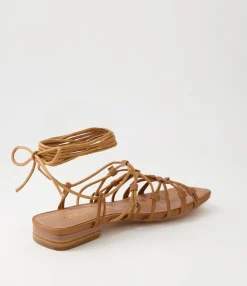 Clearance Midas Shoes Kylar Dark Tan Leather Sandals
