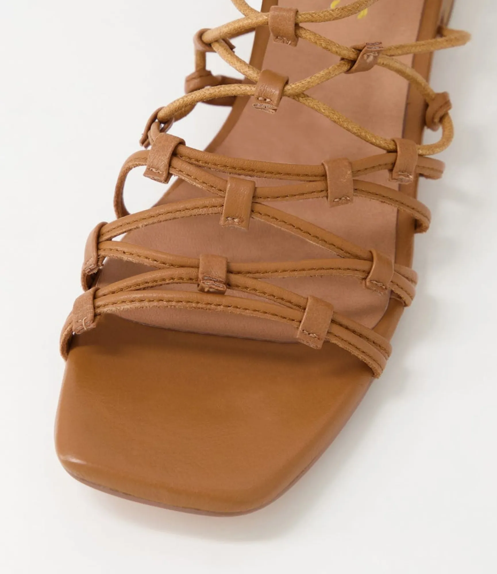 Clearance Midas Shoes Kylar Dark Tan Leather Sandals