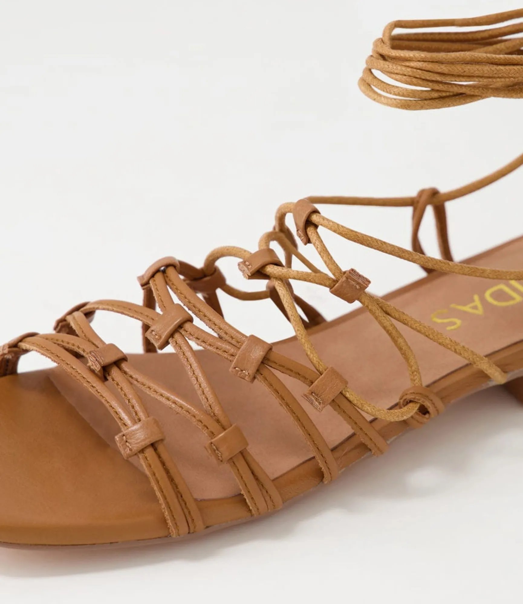 Clearance Midas Shoes Kylar Dark Tan Leather Sandals