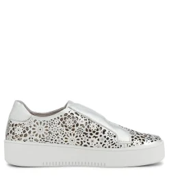 Best Sale Midas Shoes Lachlyn Silver Leather Sneakers Ws