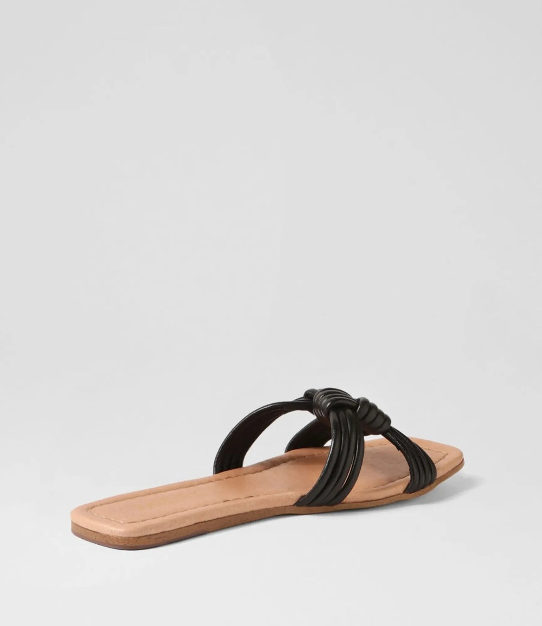 Best Midas Shoes Lacidy Black Leather Slides