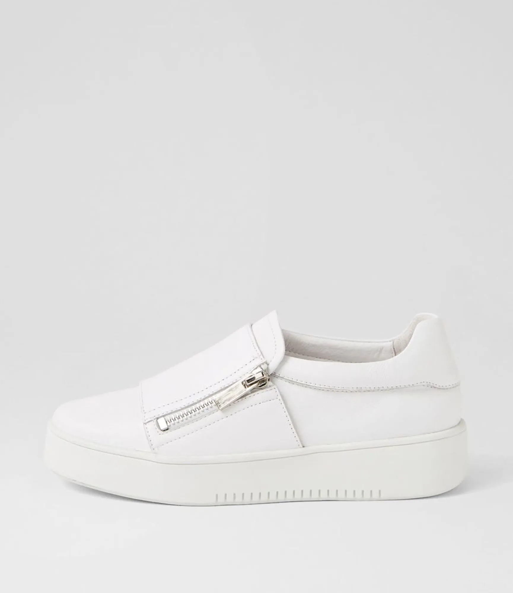 New Midas Shoes Lagoon White Leather Sneakers
