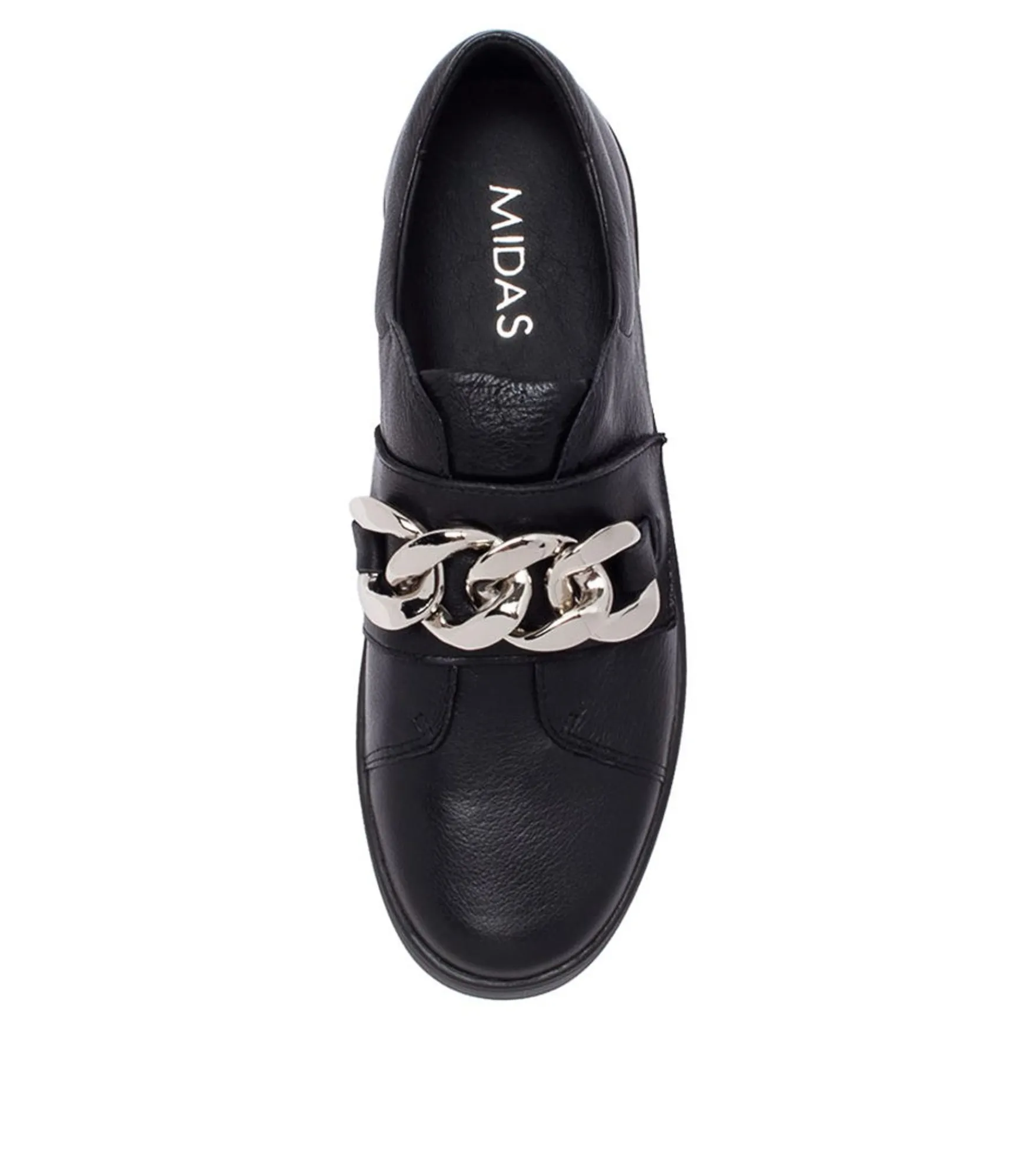 Online Midas Shoes Laia Black Leather Sneakers Bs