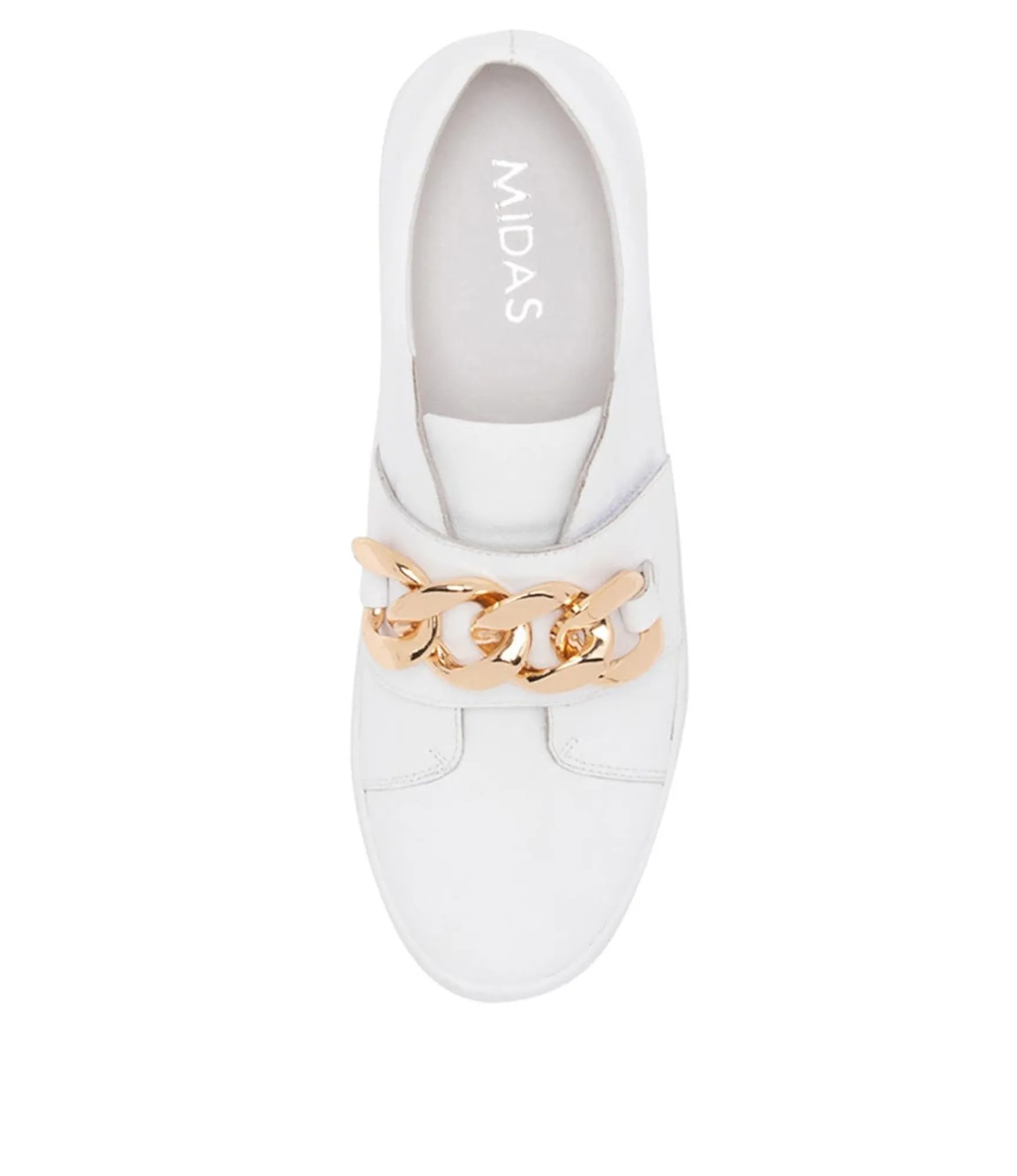 Fashion Midas Shoes Laia White Leather Sneakers Ws