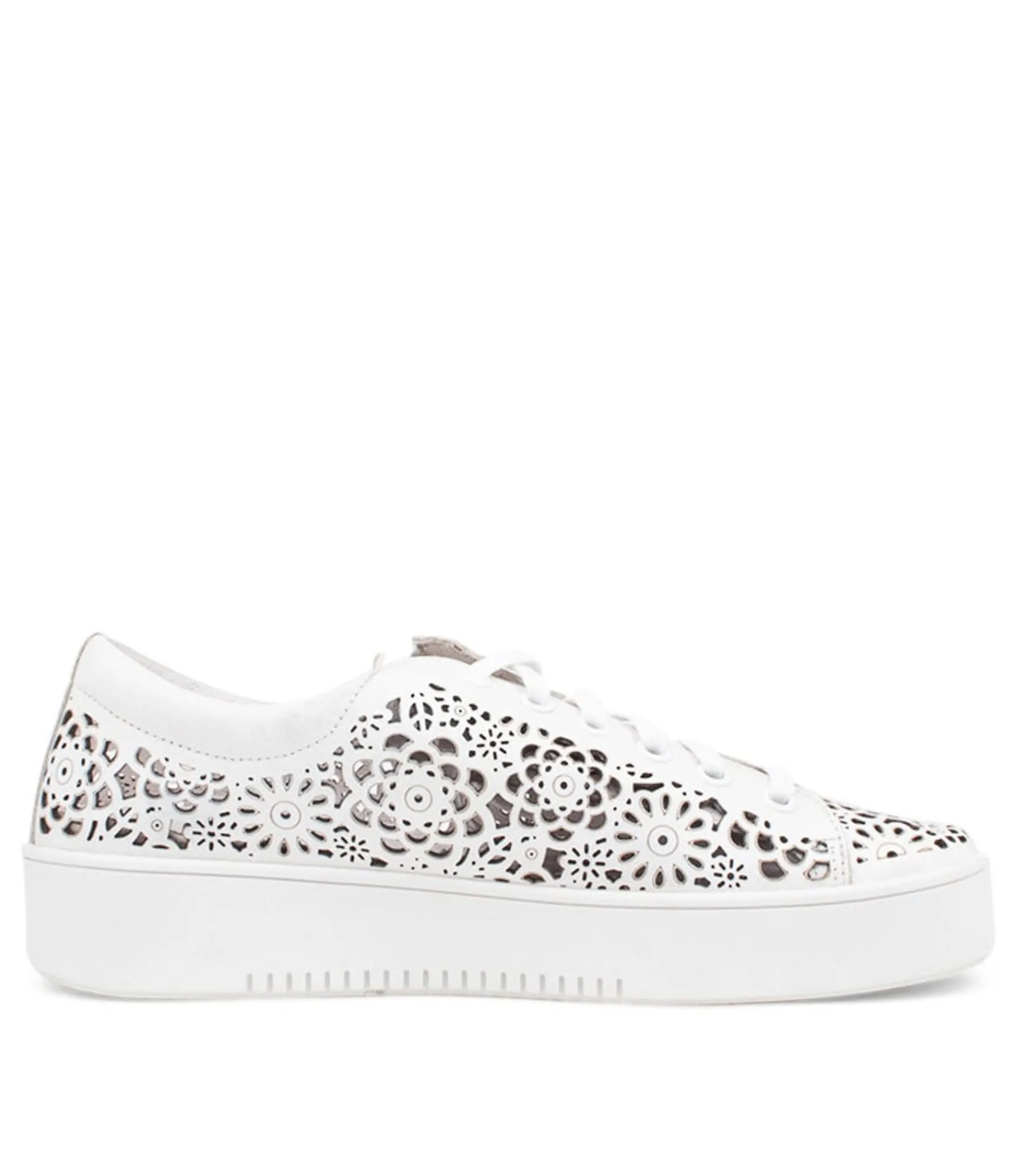 New Midas Shoes Landry White Leather Sneakers Ws
