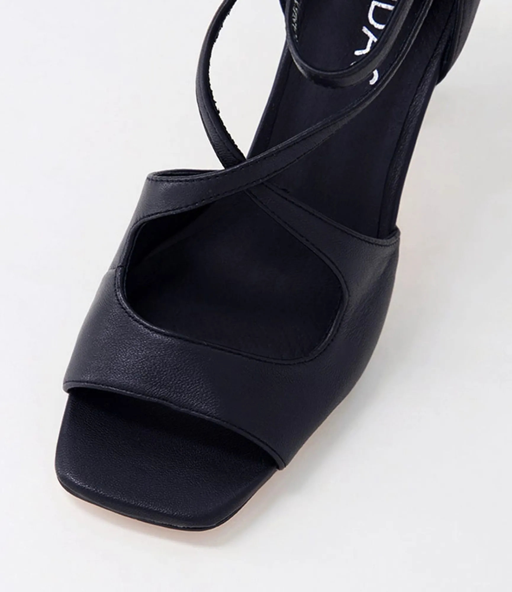 Sale Midas Shoes Laney Black Leather Sandals
