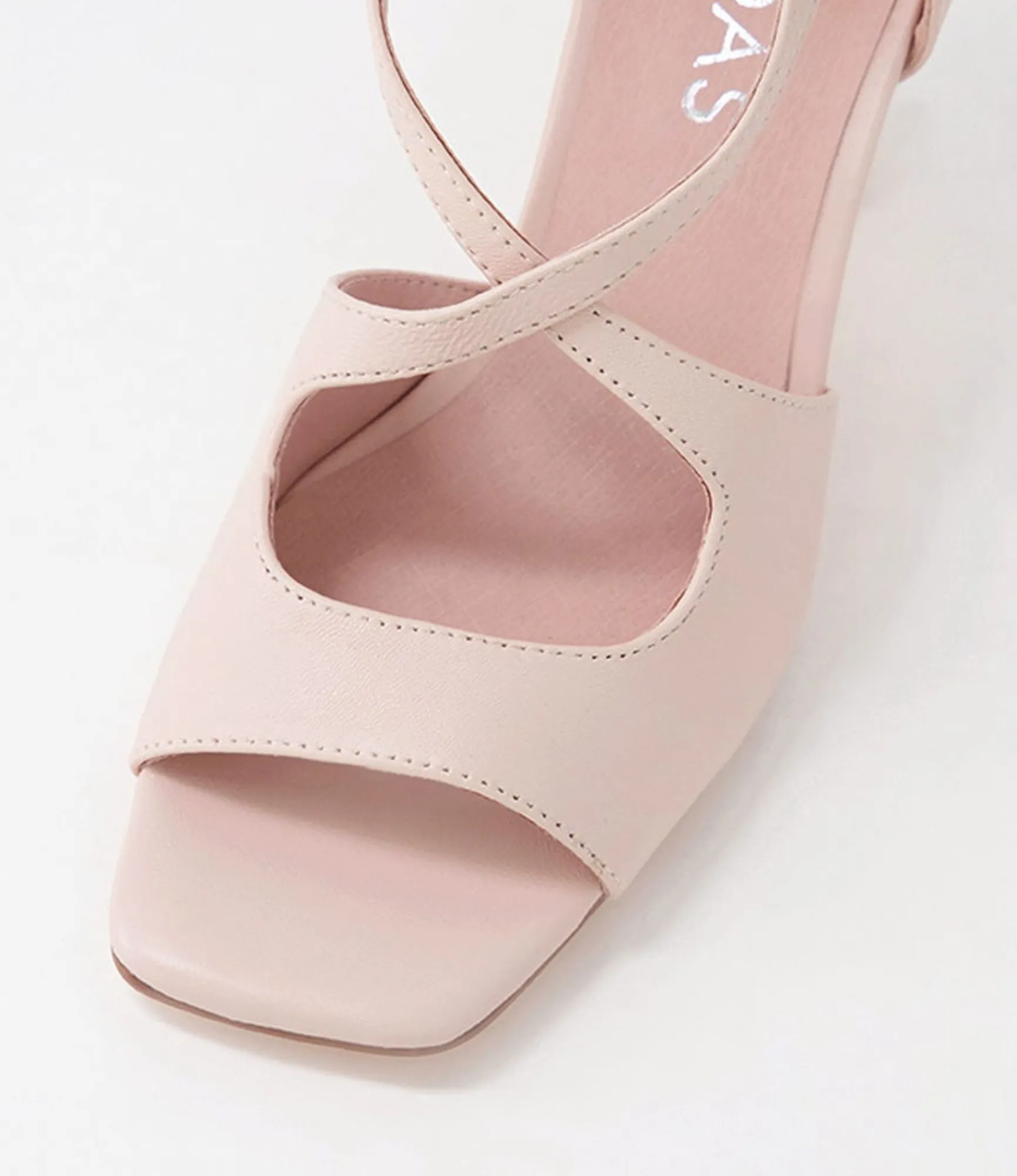 New Midas Shoes Laney Nude Leather Sandals