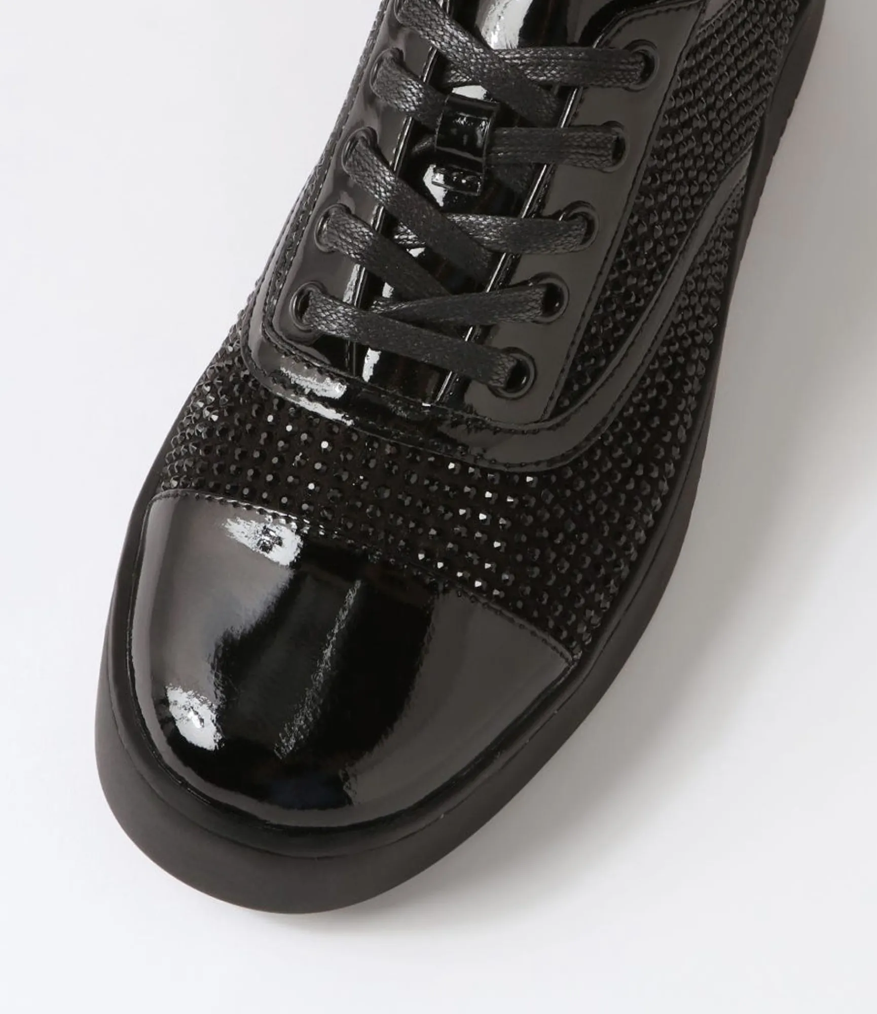 Cheap Midas Shoes Lannet Black Patent Mesh Sneakers