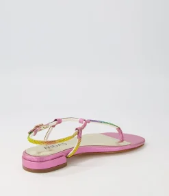 Best Sale Midas Shoes Lantana Rainbow Fabric Sandals