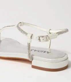 Cheap Midas Shoes Lantana Silver Fabric Sandals