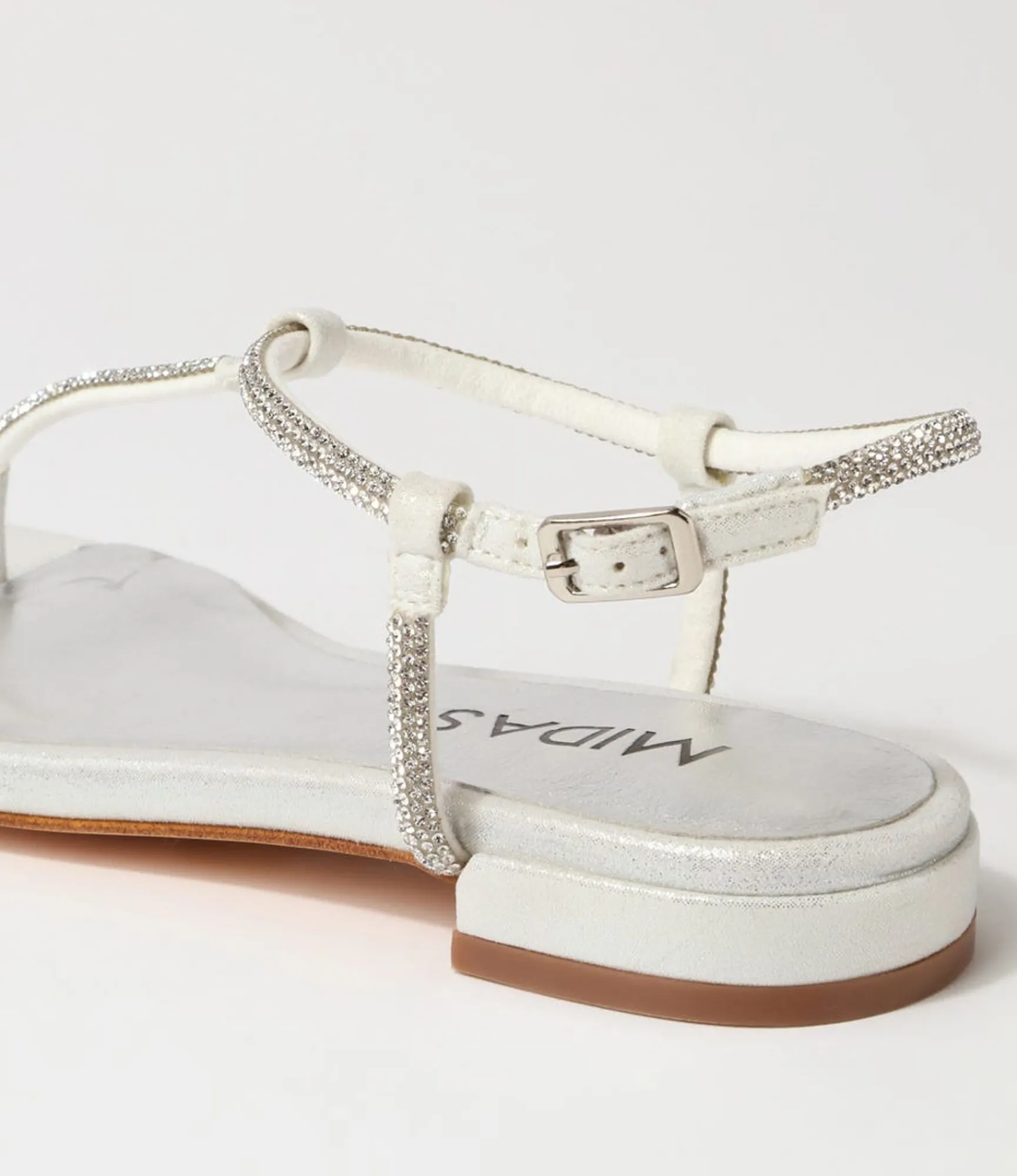 Cheap Midas Shoes Lantana Silver Fabric Sandals