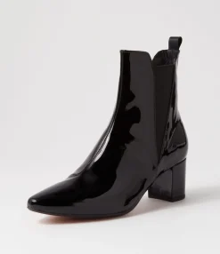 Shop Midas Shoes Larlet Black Patent Leather Chelsea Boots