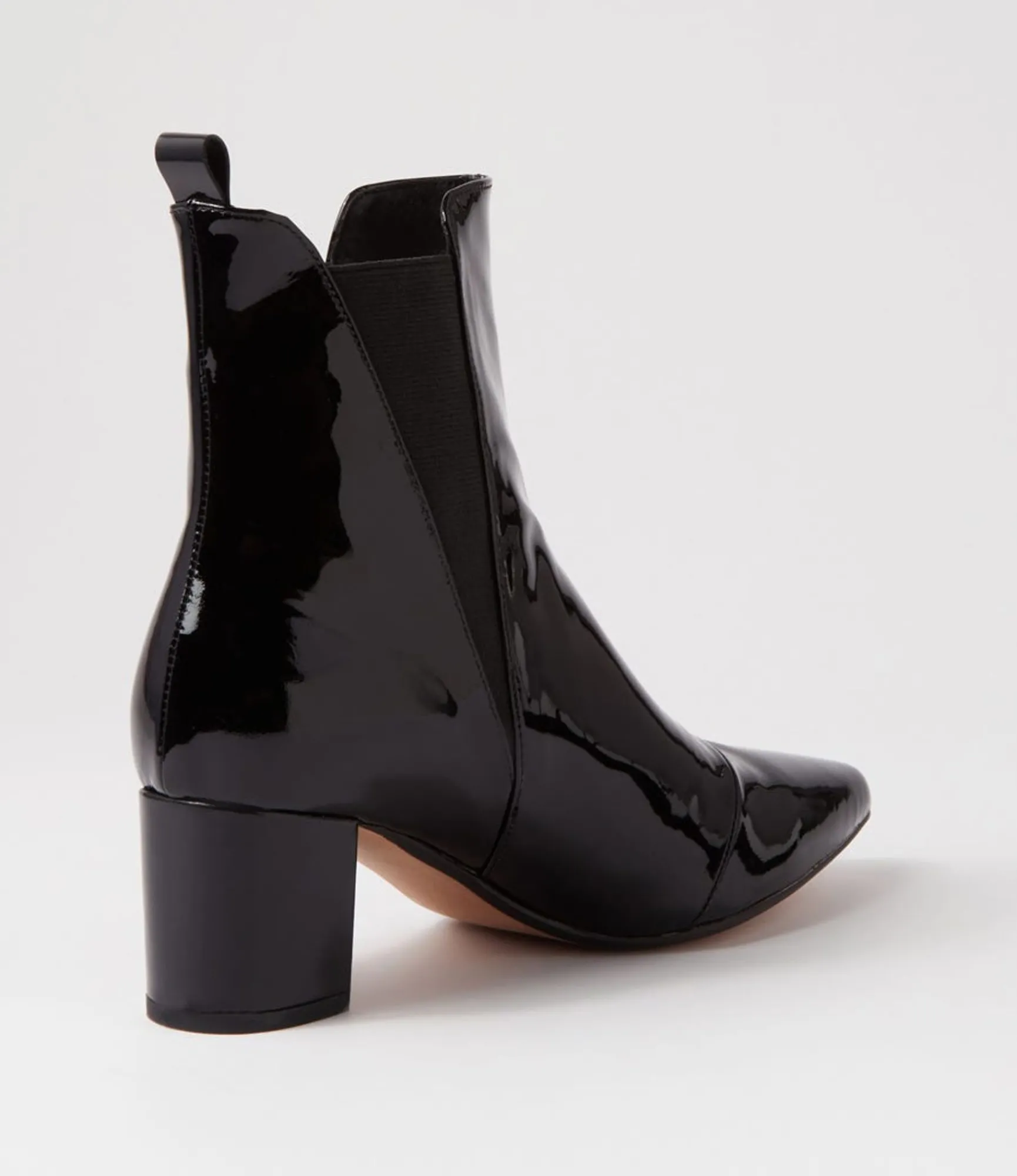 Shop Midas Shoes Larlet Black Patent Leather Chelsea Boots