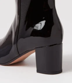 Shop Midas Shoes Larlet Black Patent Leather Chelsea Boots