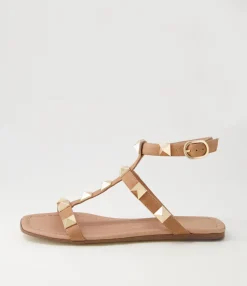 Online Midas Shoes Lavan Tan Leather Sandals