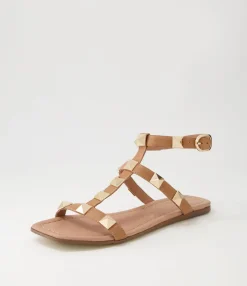 Online Midas Shoes Lavan Tan Leather Sandals