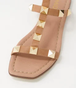 Online Midas Shoes Lavan Tan Leather Sandals