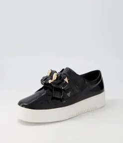 Best Sale Midas Shoes Layar Black White Patent Leather Sneakers
