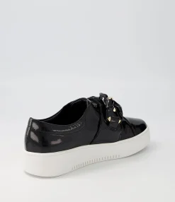 Best Sale Midas Shoes Layar Black White Patent Leather Sneakers